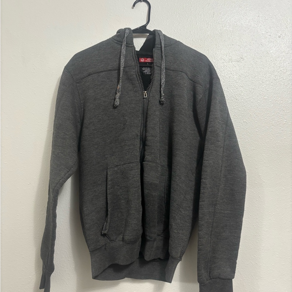 Men's Gray Zip-Up Hoodie